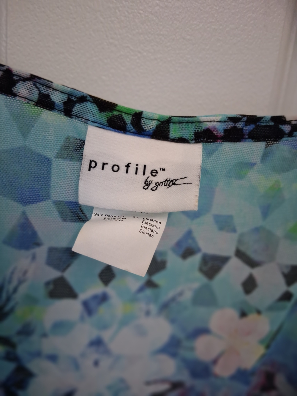 Gottex Profile Paradise Bay Blue Multicolor Floral Mesh Kaftan Coverup - Picture 5 of 9